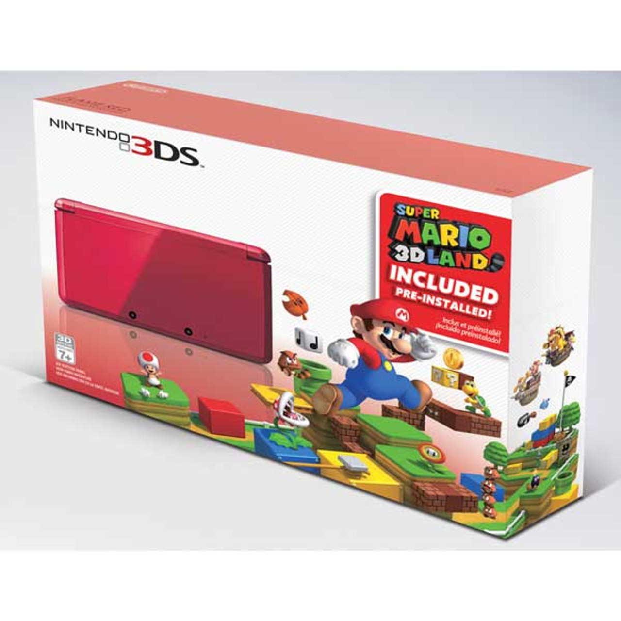 Super Mario 3D Land Nintendo 3DS Flame Red w/ Charger In Box For Sale DKOldies Super Mario 3D Land Nintendo 3DS Flame Red w/ Charger In Box For Sale DKOldies