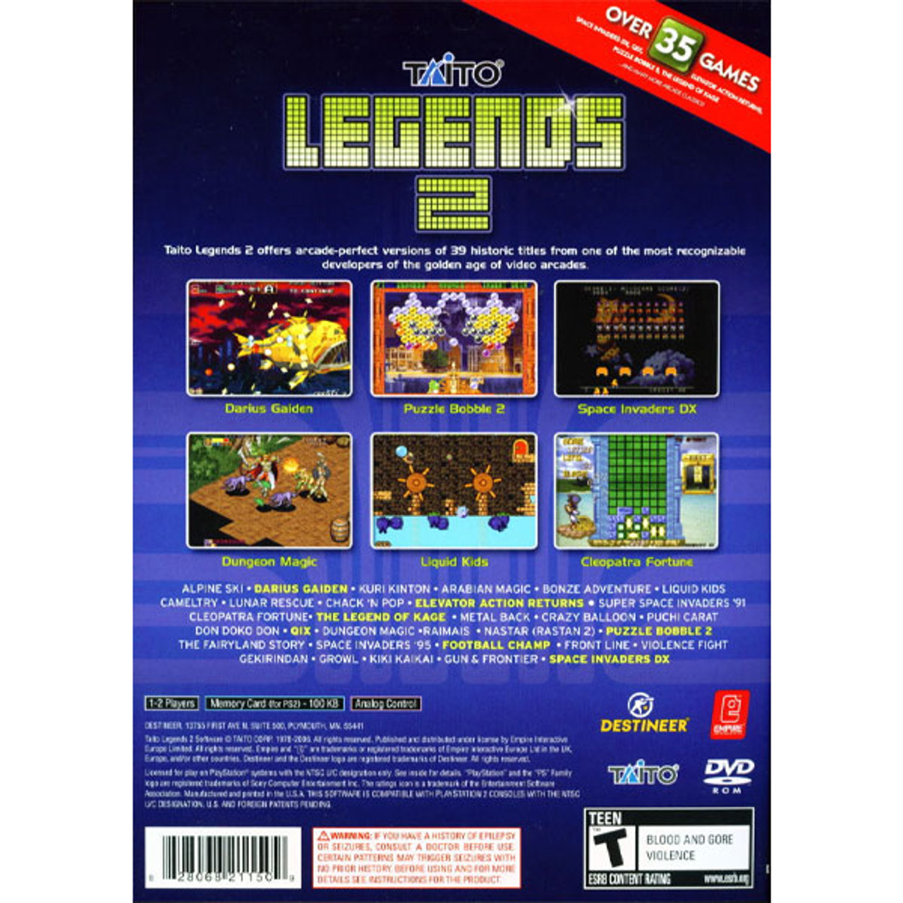 Taito Legends 2 Playstation 2 PS2 Game For Sale | DKOldies