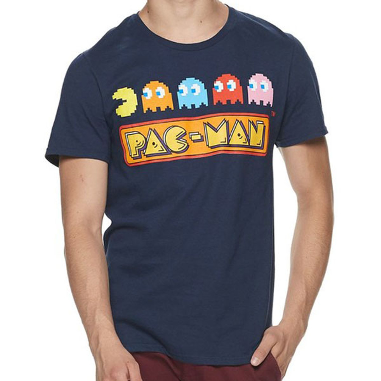 Navy Pac-Man Ghosts - Officially Licensed T-Shirt For Sale | DKOldies