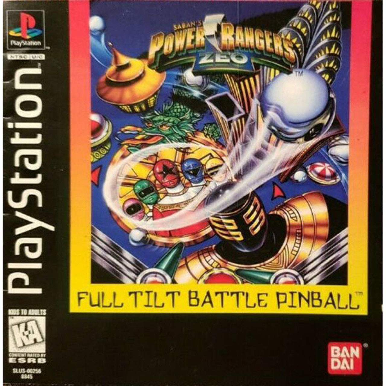 Power Rangers Zeo Full Tilt Battle Pinball - PS1 Game