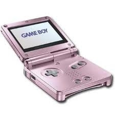 Game Boy Advance SP System Pearl Pink Acceptable w/Charger For