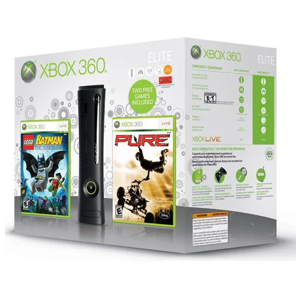 Complete Xbox 360 Standard Black 120GB Lego Batman/Pure Bundle | DKOldies