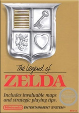 Legend of Zelda Gold Nintendo NES game box image pic