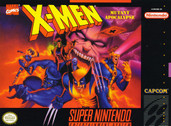 X-men Mutant Apocalypse Super Nintendo SNES video game for sale , box pic.