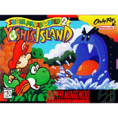 Super Mario World 2 Yoshi's Island - SNES Game box front cover
