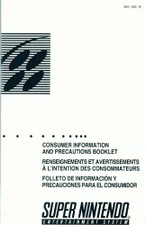 Consumer Information and Precautions - SNES Manual