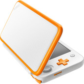 Nintendo 2DS XL White and Orange with Charger Top