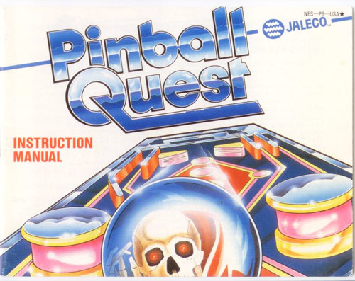 Manual Pinball Quest Nintendo NES Instructions For Sale DKOldies