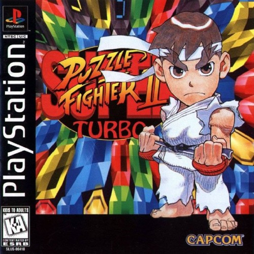 Super Puzzle Fighter II Turbo PS1 Game For Sale DKOldies