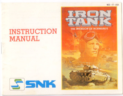 Manual Iron Tank Nintendo NES Instructions For Sale DKOldies
