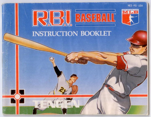 Manual RBI Baseball R B I Nintendo NES Instructions For Sale DKOldies