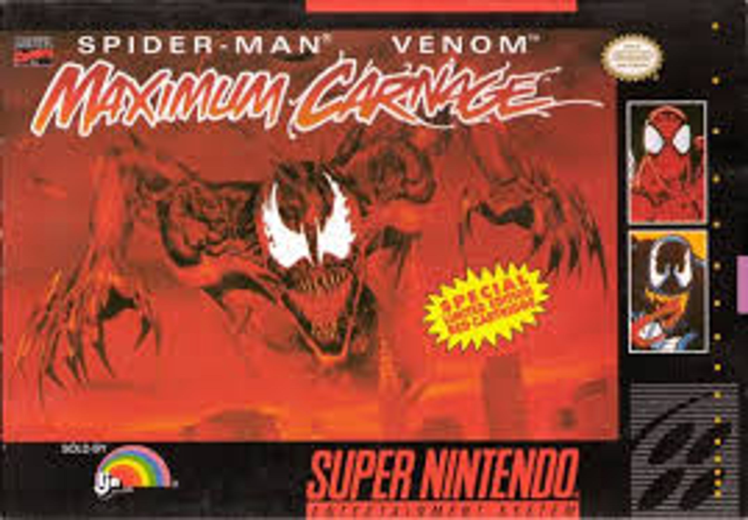 SpiderMan Venom Maximum Carnage Complete SNES Game For Sale