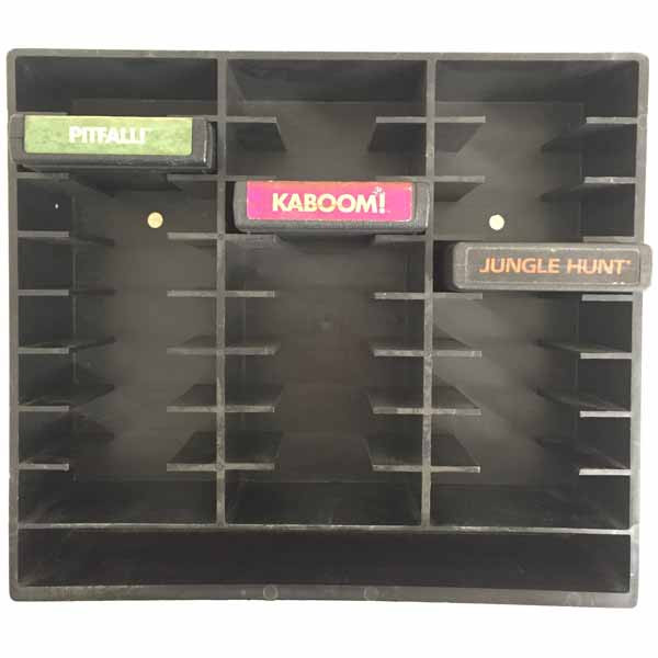 Heavy Plastic Storage Rack Holds 24 Atari Cartridges DKOldies