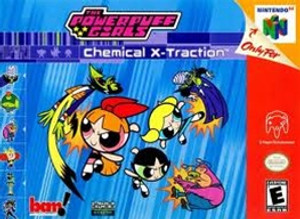 Complete Powerpuff Girls Chemical X Traction - N64