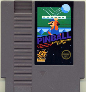 Pinball Nintendo NES game cartridge image pic