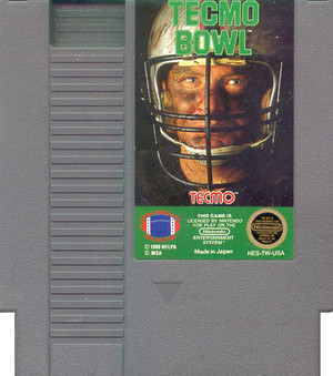 Tecmo Football Nintendo NES video game cartridge image pic