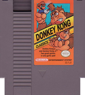 Donkey Kong Classics 2 games in 1 with Quality Seal Nintendo NES game cartridge image pic