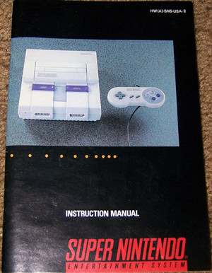 Super Nintendo System - SNES Manual