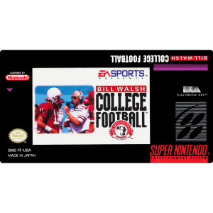 Complete Bill Walsh College Football Video Game for Super Nintendo Entertainment System