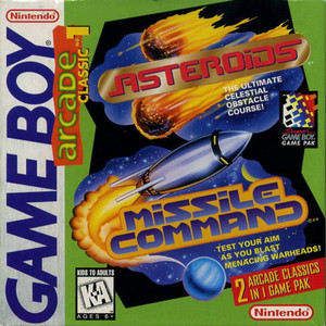 Arcade Classic 1 Asteroids & Missile Command - Game Boy Game