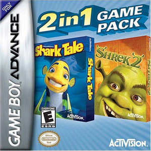 Shrek 2 and Shark Tale 2 in 1 - Game Boy Advance Game
