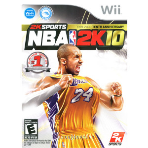 NBA 2K10 NBA Basketball (Kobe Bryant) Wii Nintendo used video game for sale online.