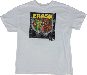 Crash Bandicoot Distressed White - Officially Licensed T-Shirt