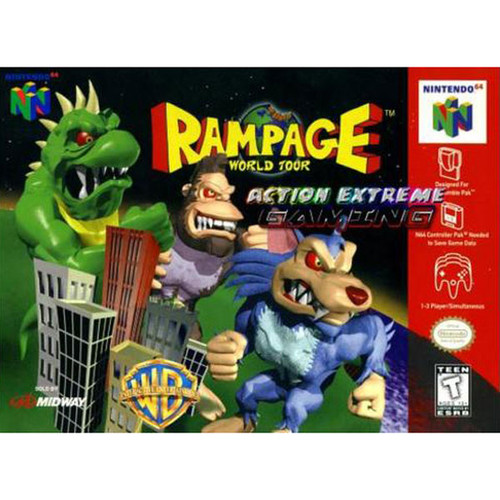 RampageWorld Tour Nintendo 64 N64 Box For Sale | DKOldies