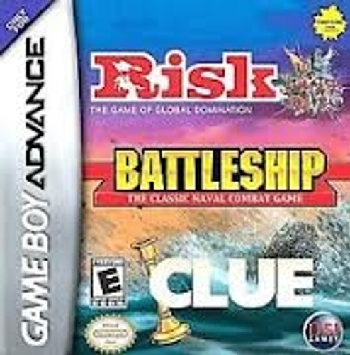 Battleship/Risk/Clue Nintendo Gameboy Advance Game For Sale