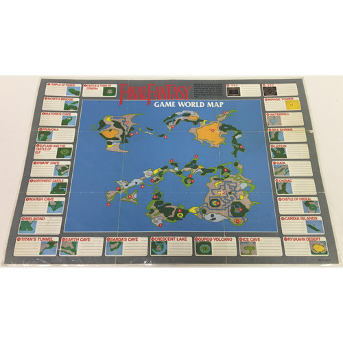 Final Fantasy World Map NES Manual