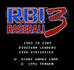 R.B.I. Baseball 3 - NES Game