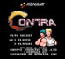 Contra Nintendo NES game title screen image pic
