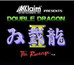Double Dragon II NES Game title screen