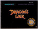 Dragon's Lair - NES Manual