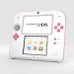 Nintendo 2DS White w/ Pink Handheld System with Charger