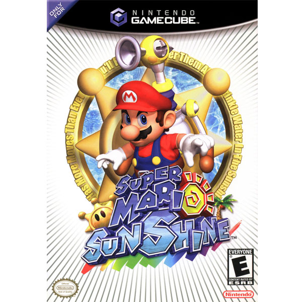 gamecube with super mario sunshine