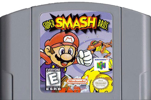 Nintendo 64 Smash 64 Remix Cartridge Label Super Smash Bros N64