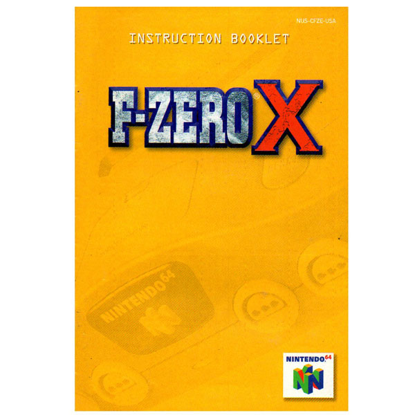 F Zero X Nintendo 64 N64 Used Manual For Sale | DKOldies