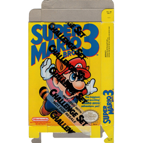 Super Mario Bros. 3 Challenge Set Not For Resale - Empty NES Box