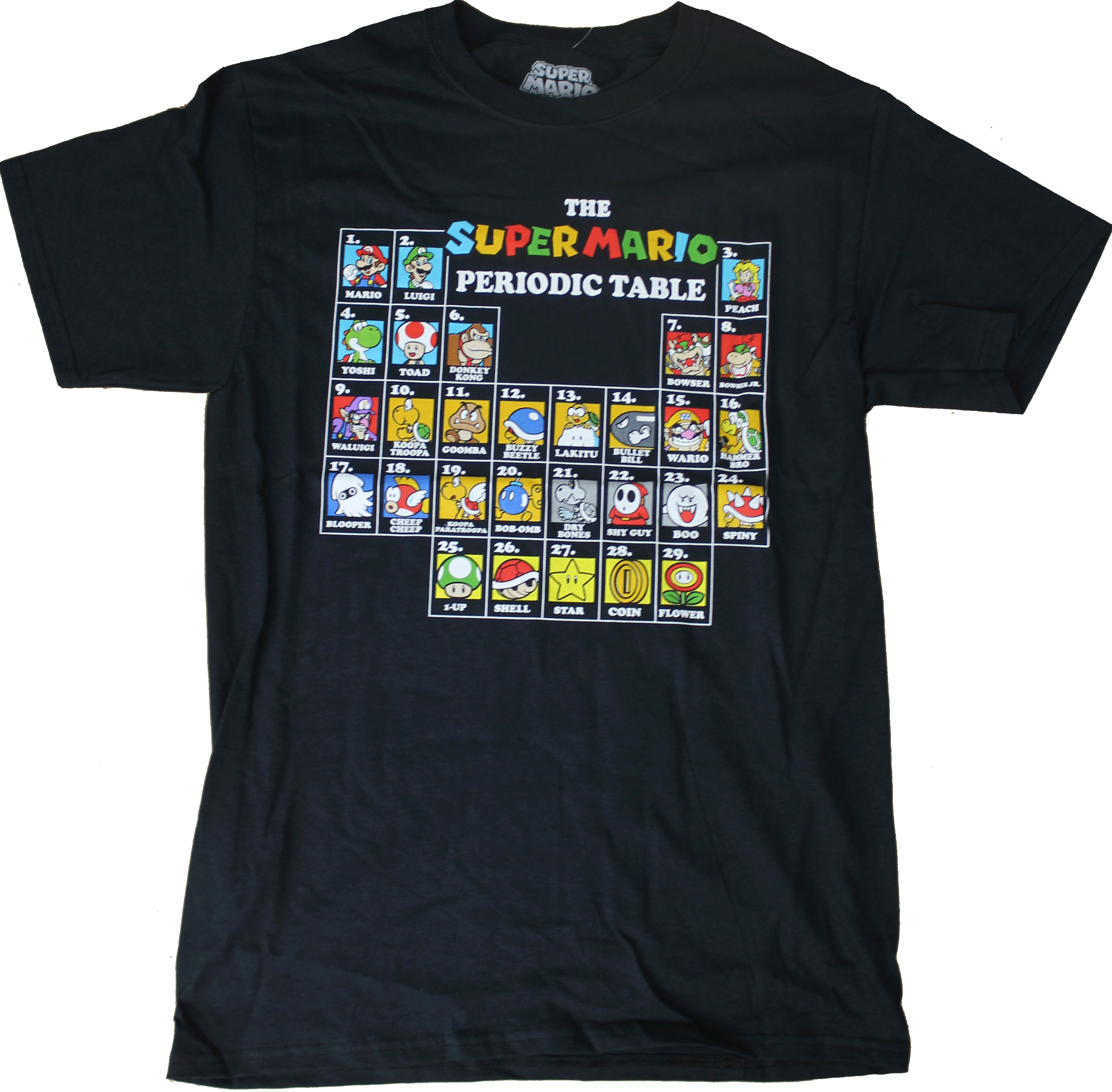 Super Mario Periodic Table Black 
