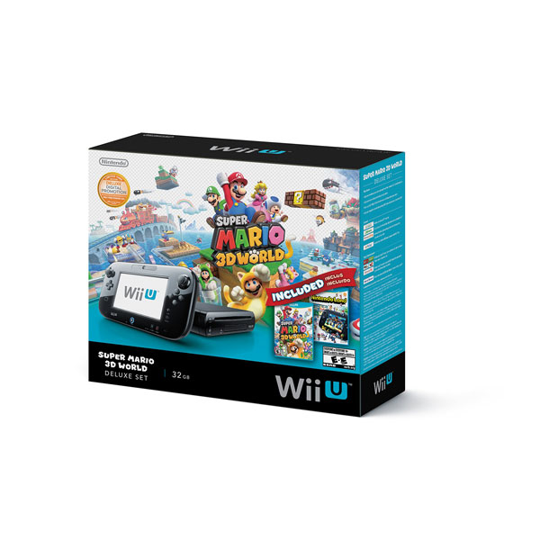 Complete Super Mario 3D World 32GB Deluxe Set in Box - Wii U For
