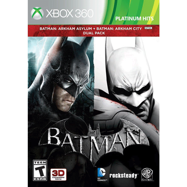 3x PAL XBOX 360 GAMES BATMAN ARKHAM CITY + BAT-MAN ARKHAM ORIGINS + ASYLUM