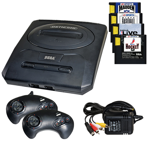 Original Sega Genesis II Game System Console 4 Sports For Sale
