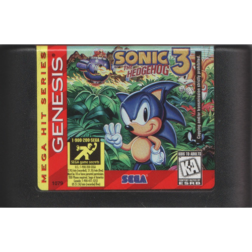 Sonic The Hedgehog 3 Sega Genesis Game Cartridge For Sale | DKOldies