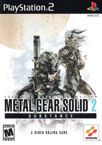 Metal Gear Solid 2 Cover Box Artwork the PS2 Classic Game Box 