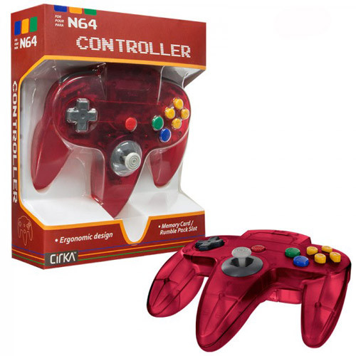 watermelon red n64 controller