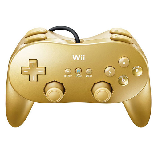 Original Gold Classic Pro Controller Wii For Sale DKOldies