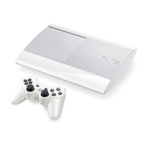 PS3 Super Slim 500GB System White Console System Player Pak For