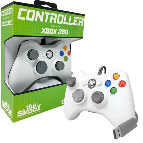 New Replica Xbox 360 Controller Wired White Xbox 360 For Sale | DKOldies