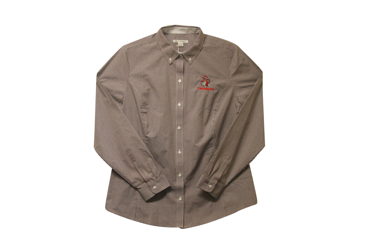 maroon checkered dress shirt Maroon Checks Cotton Regular-Fit Half-Sleeve Shirt for Men